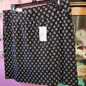 Navy and White Skort